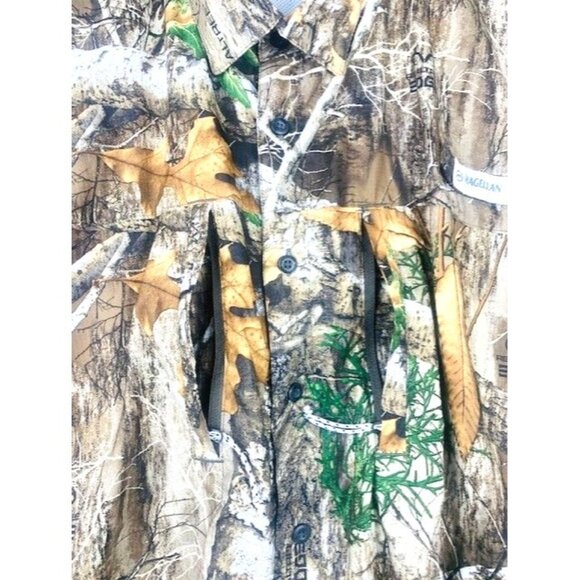 Magellan Outdoor Realtree Edge Fish Gear Camo Short Sleeve Shirt 3XL Relaxed Fit - Picture 9 of 10